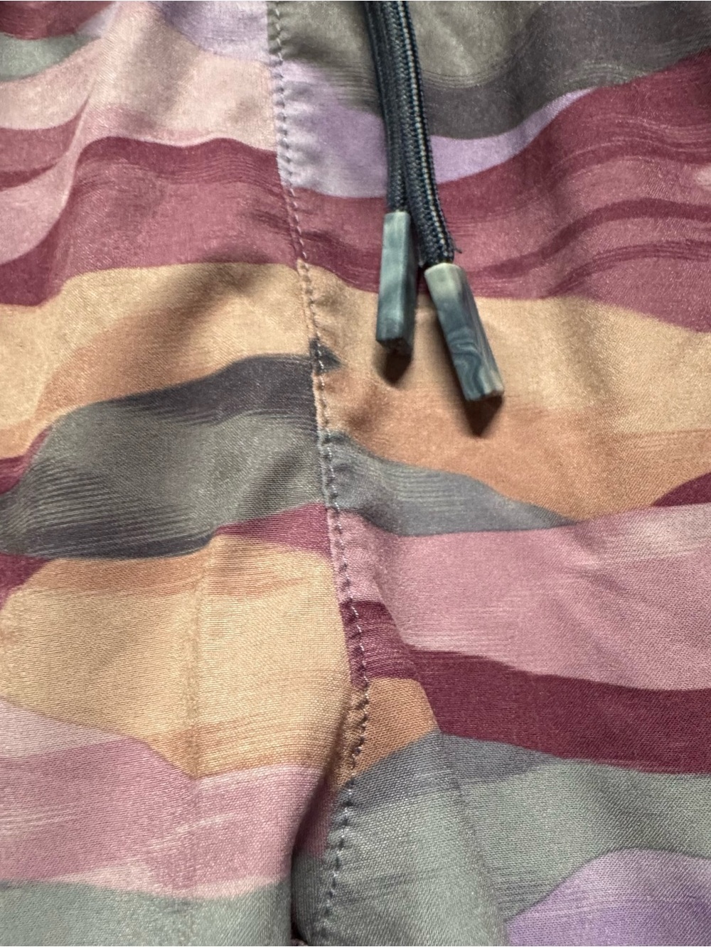 Athleta Girl Athletic Running Shorts Pink Purple Abstract Print Size Large 12 - Picture 4 of 11
